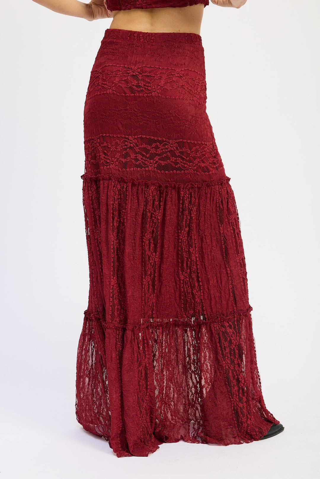 Burgundy Zara Maxi Skirt