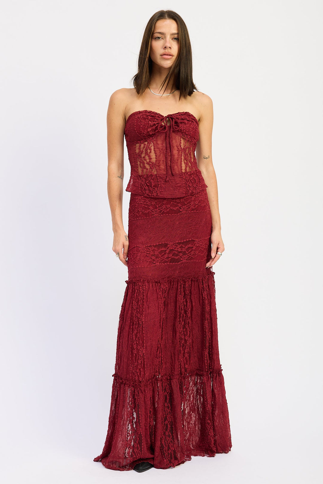 Burgundy Zara Maxi Skirt