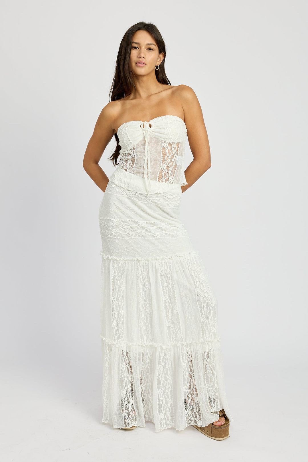 Ivory Zara Maxi Skirt