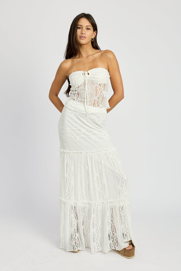 Ivory Zara Maxi Skirt