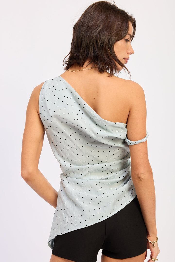Baby Blue Polka Aeliana Top