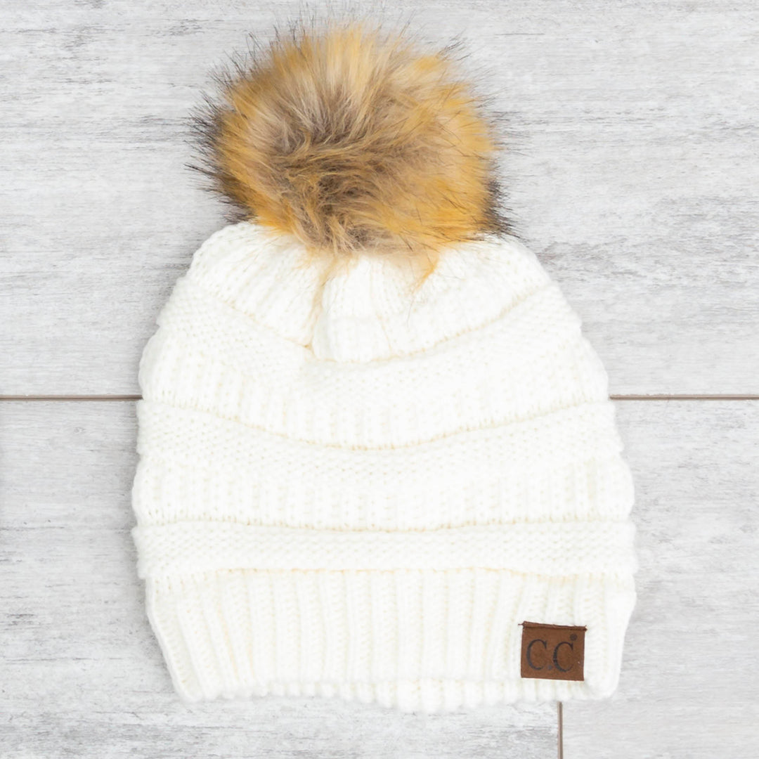C C® Fur Pom Beanies