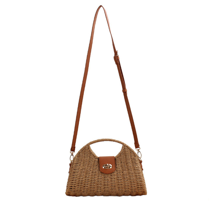 Stella Woven Straw Top Handle Crossbody Bag 1