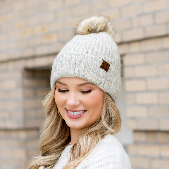 C C® Cozy Marled Pom Beanie