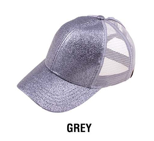 C C Glitter Messy Bun Hats