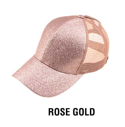 C C Glitter Messy Bun Hats