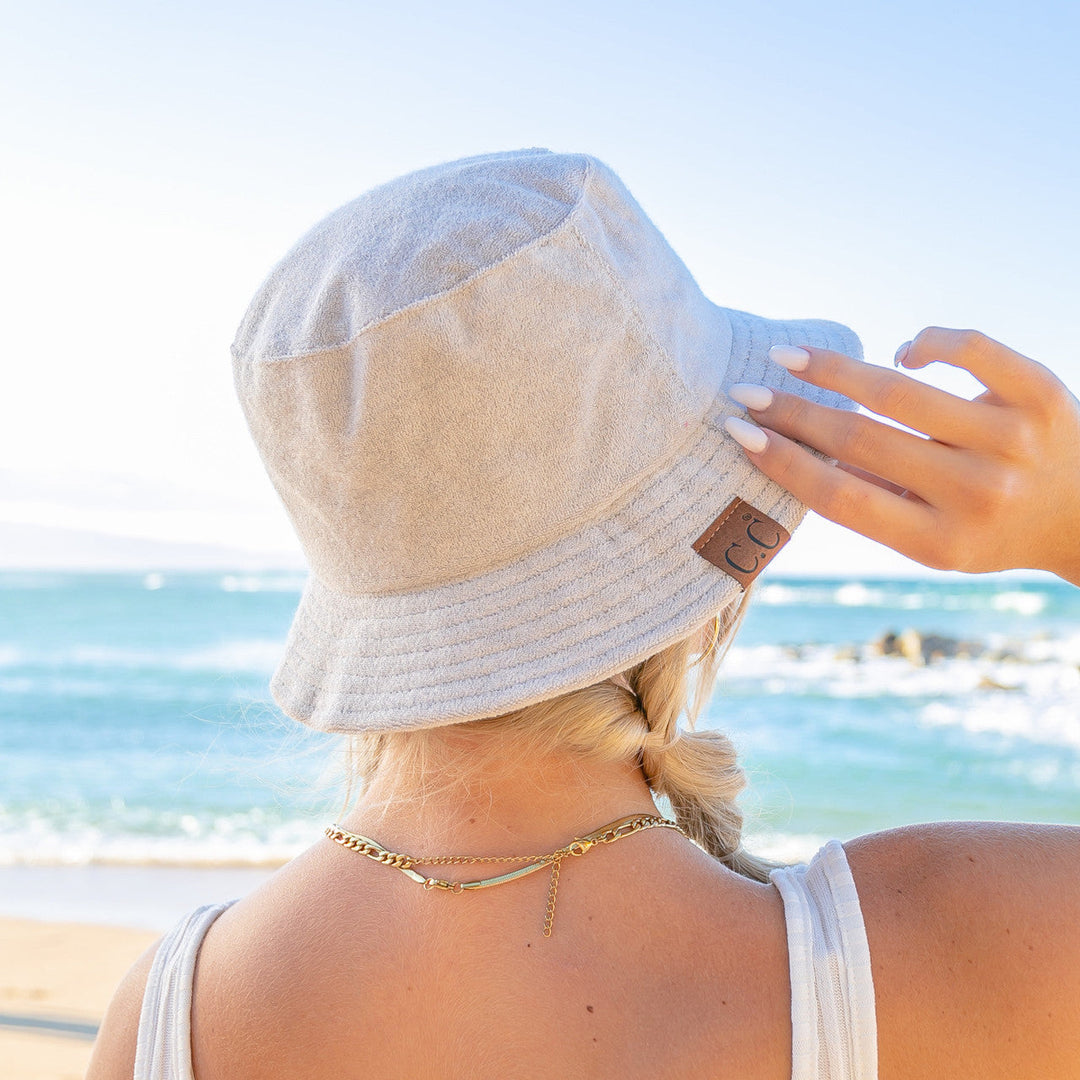 Lavender C C® Terry Cloth Bucket Hat