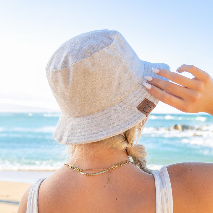 Lavender C C® Terry Cloth Bucket Hat