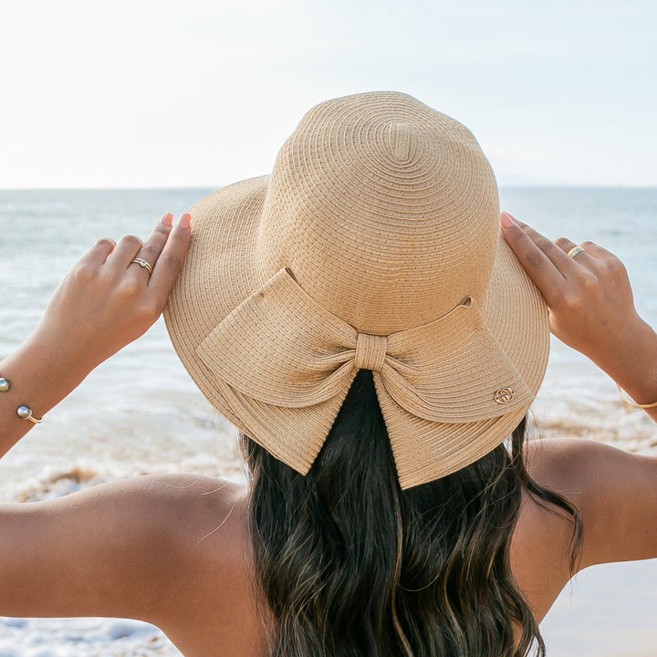 Charcoal Bow Back Sun Hat