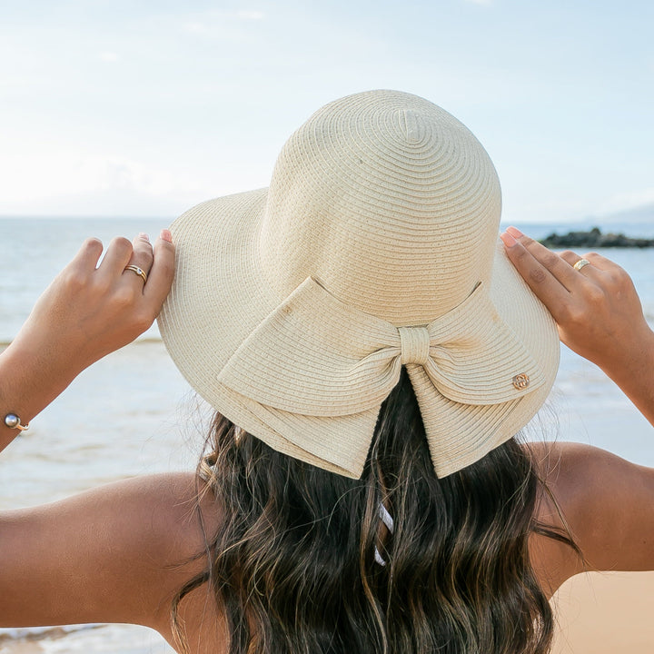 Black Bow Back Sun Hat