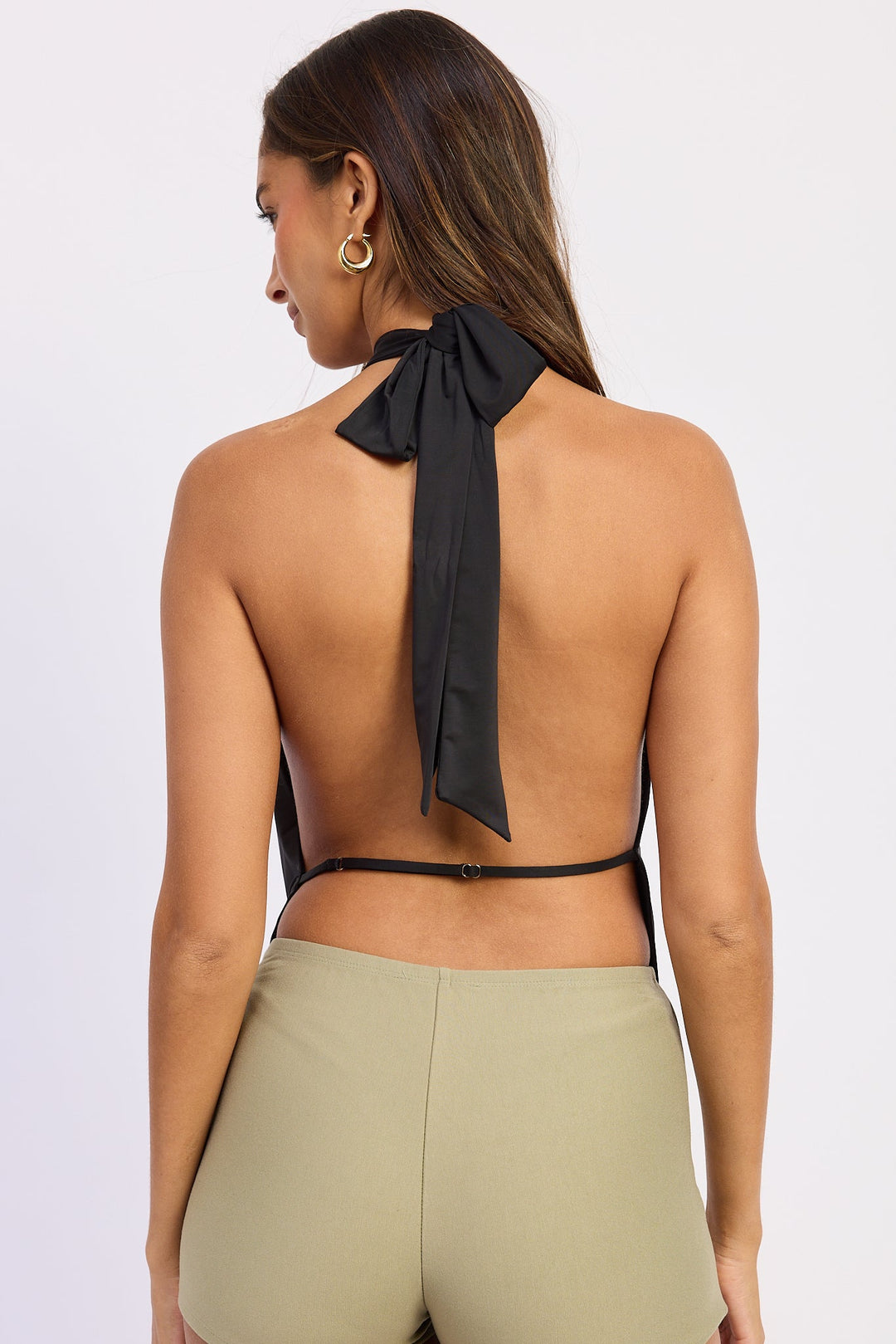 Black Virelle Halter Top
