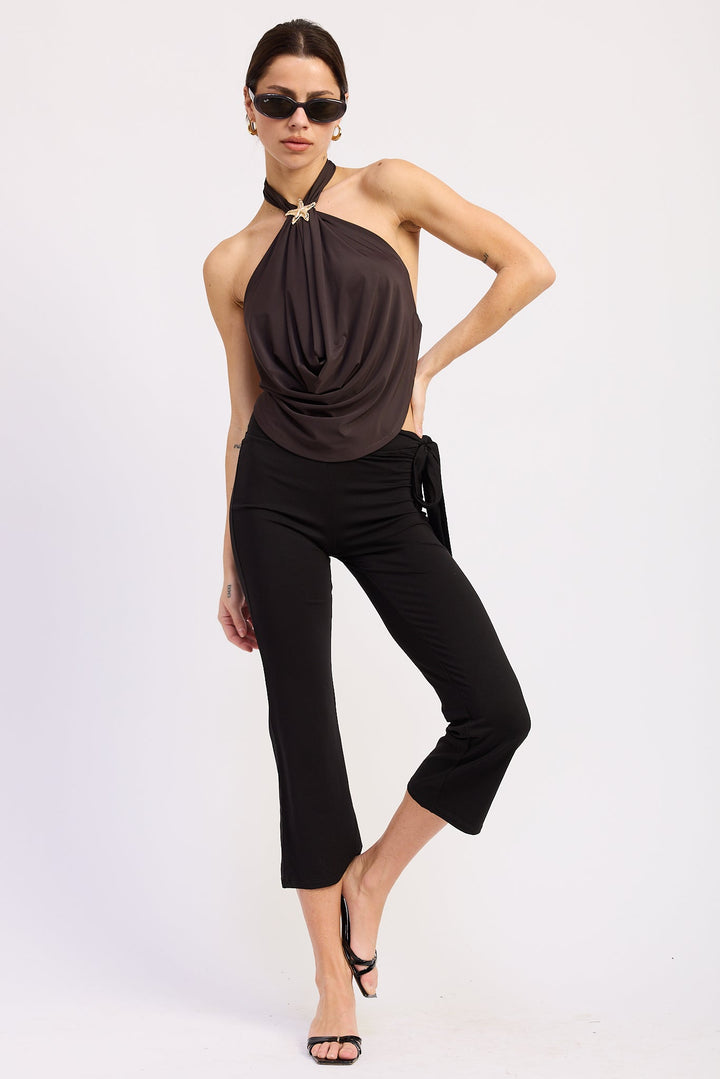 Brown Virelle Halter Top
