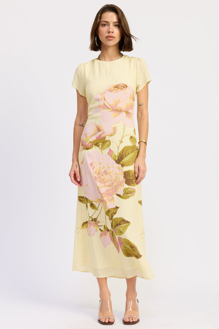 Yellow Floral Amber Maxi Dress
