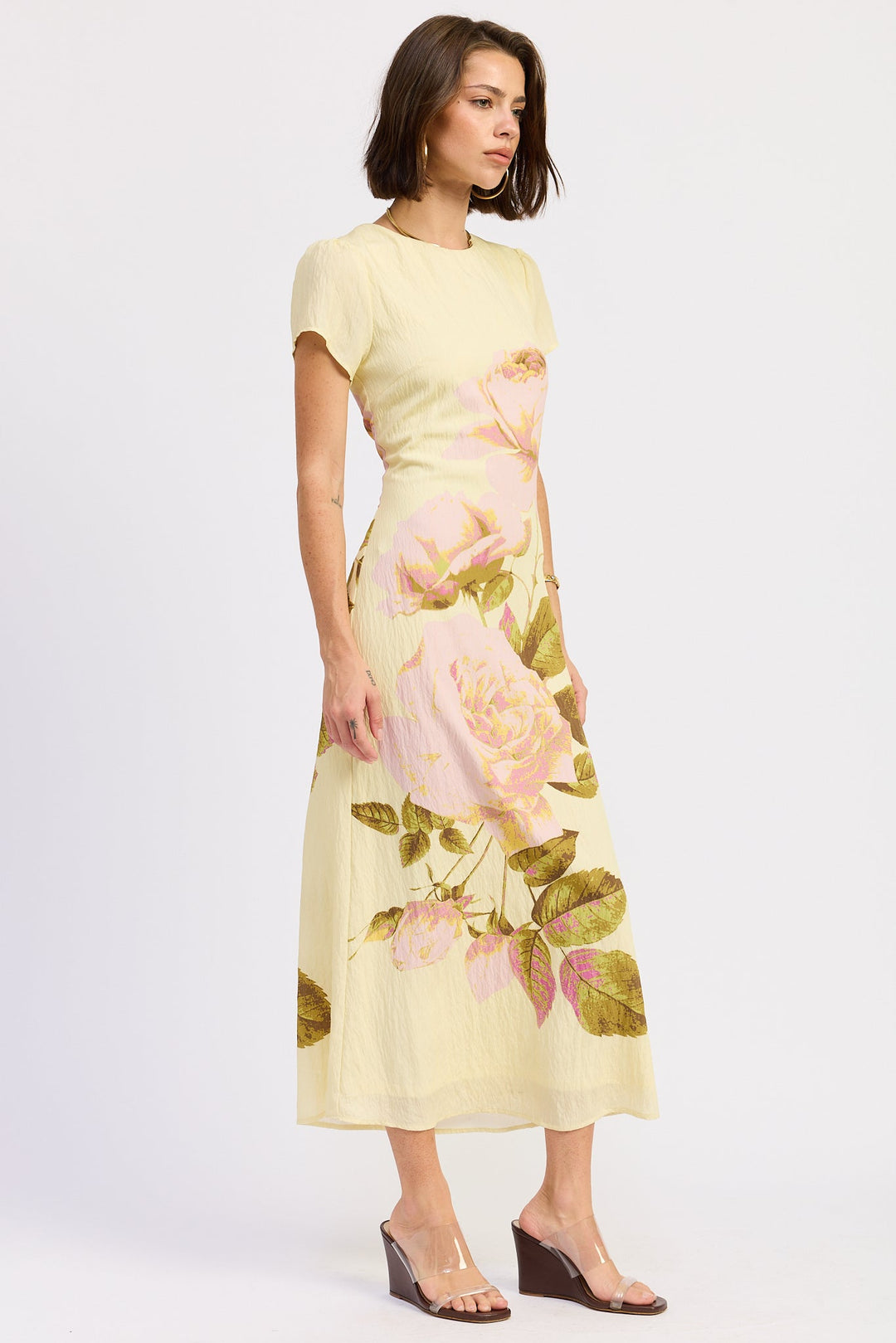 Yellow Floral Amber Maxi Dress
