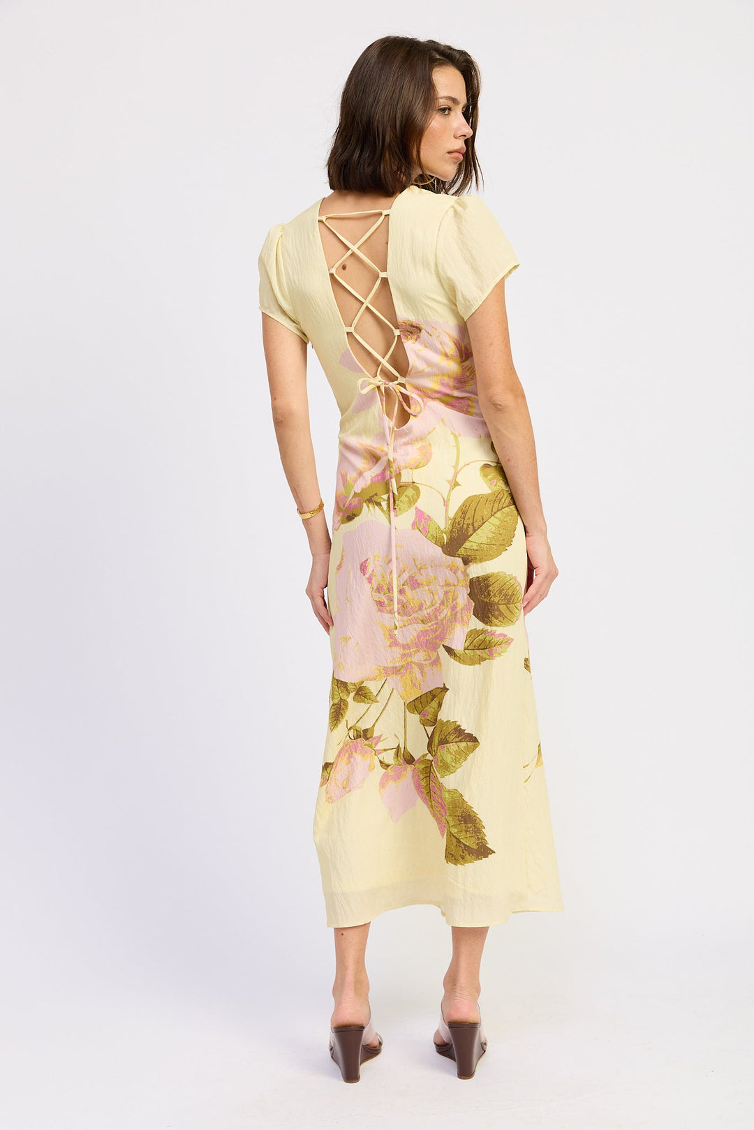 Yellow Floral Amber Maxi Dress