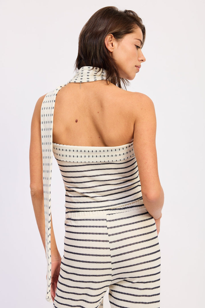 Ivory Stripe Stria Tube Top