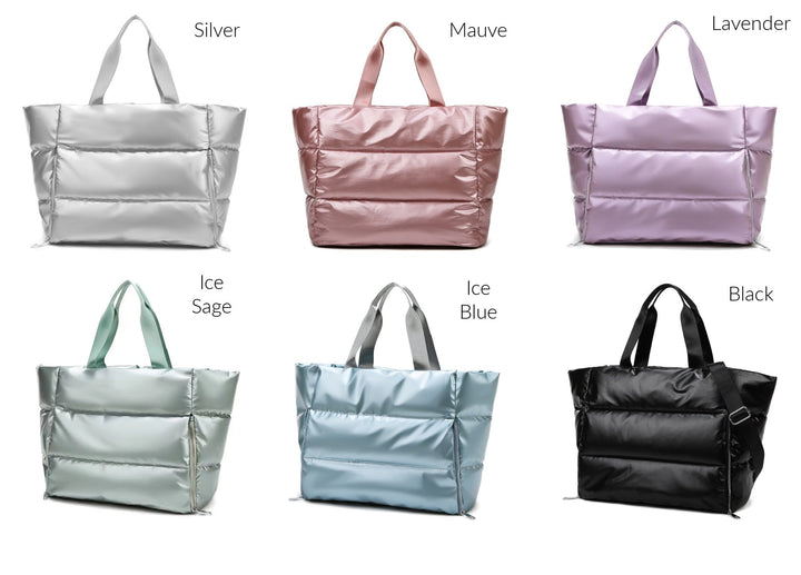 Metallic Puffer Tote 1
