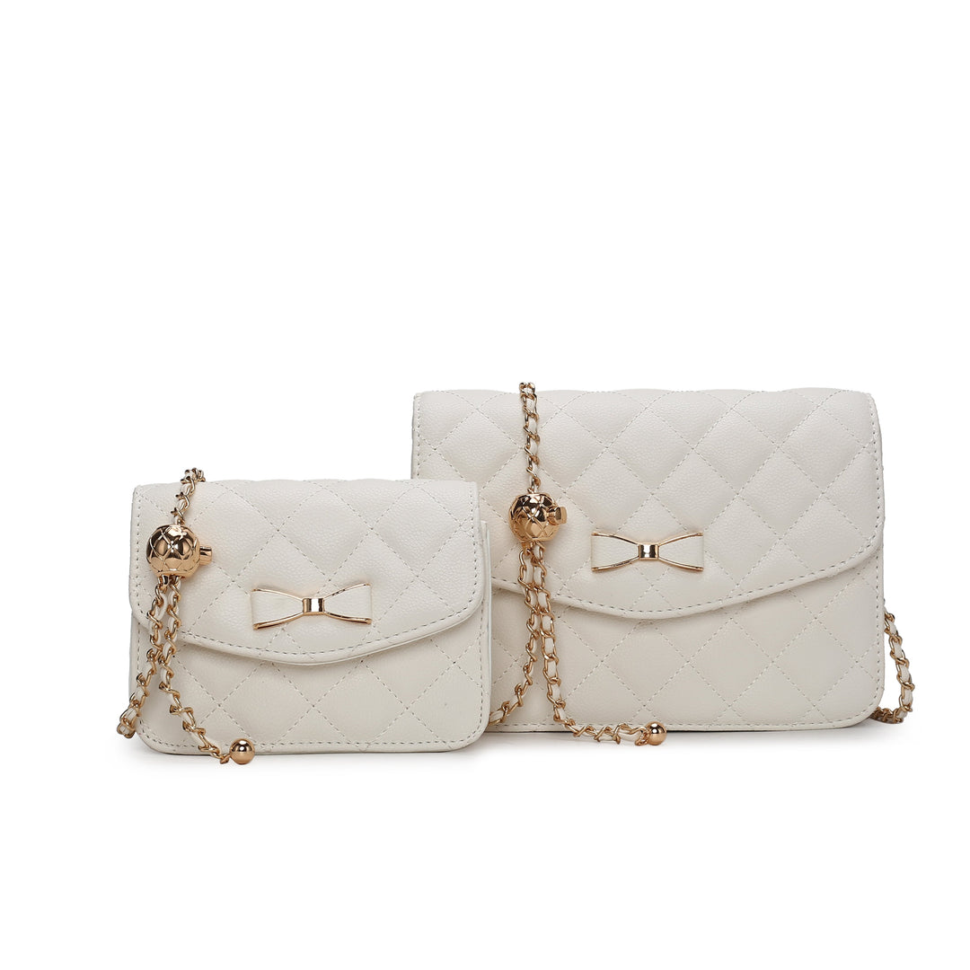 Taupe MKF Collection By Mia K Blossom Shoulder Bag And Set