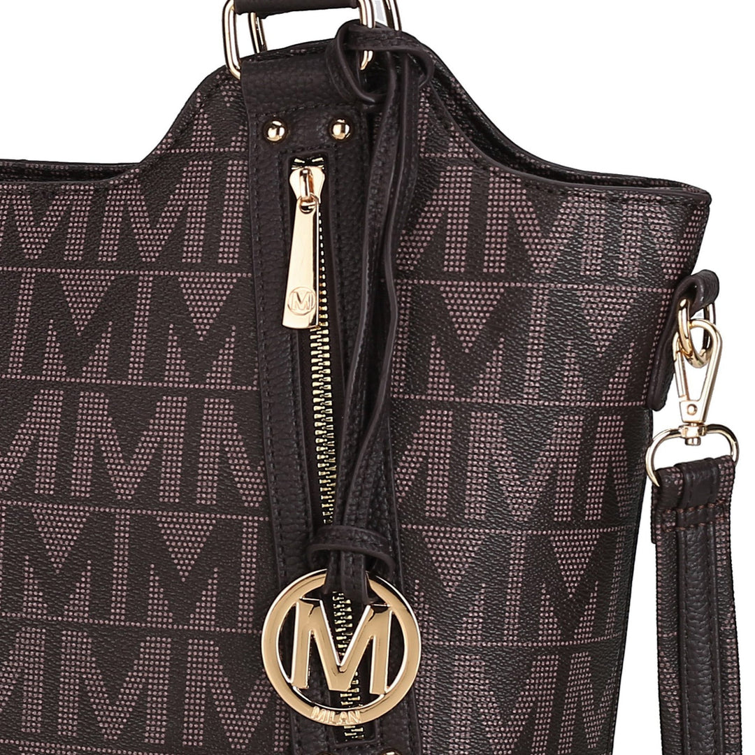 Gray MKF Collection By Mia K Thania Signature Tote Bag