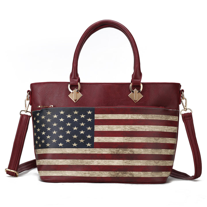 MKF Collection By Mia K Lilian Printed Flag Tote Bag