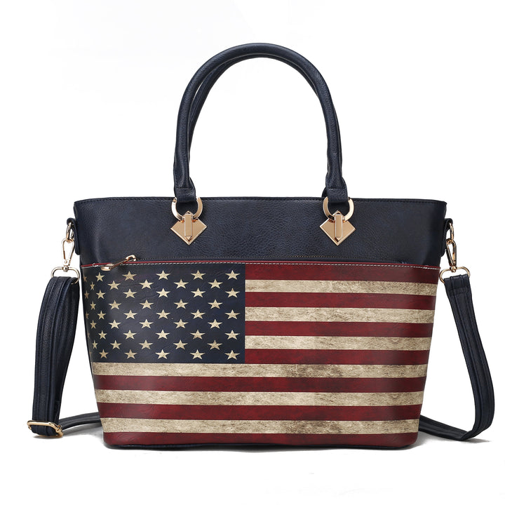 MKF Collection By Mia K Lilian Printed Flag Tote Bag