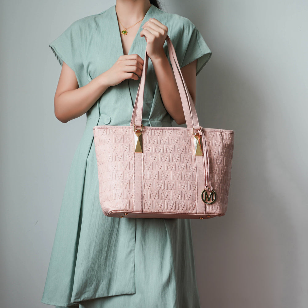 Black MKF Collection By Mia K Arya Signature Tote And Set