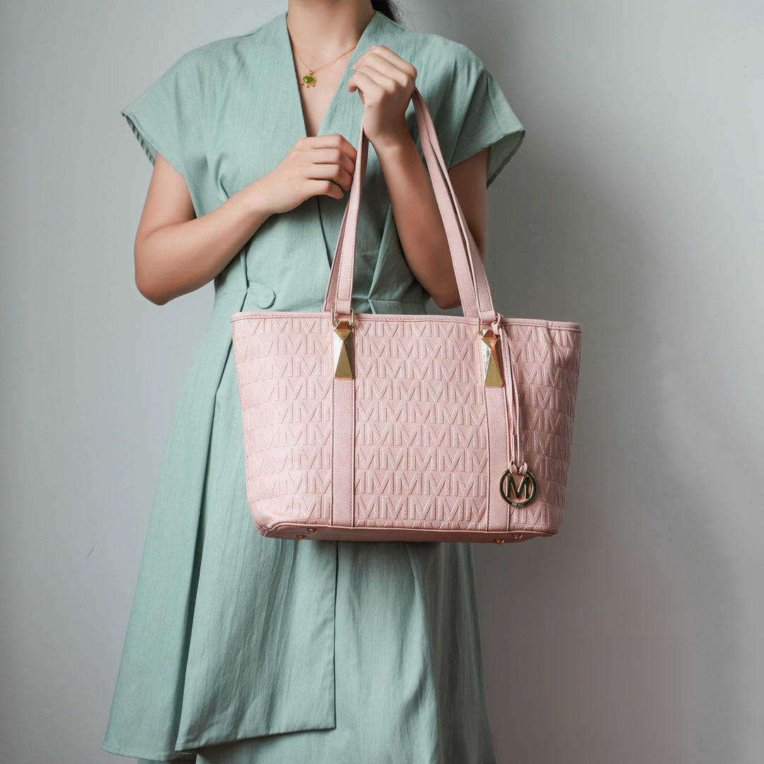 Black MKF Collection By Mia K Arya Signature Tote And Set