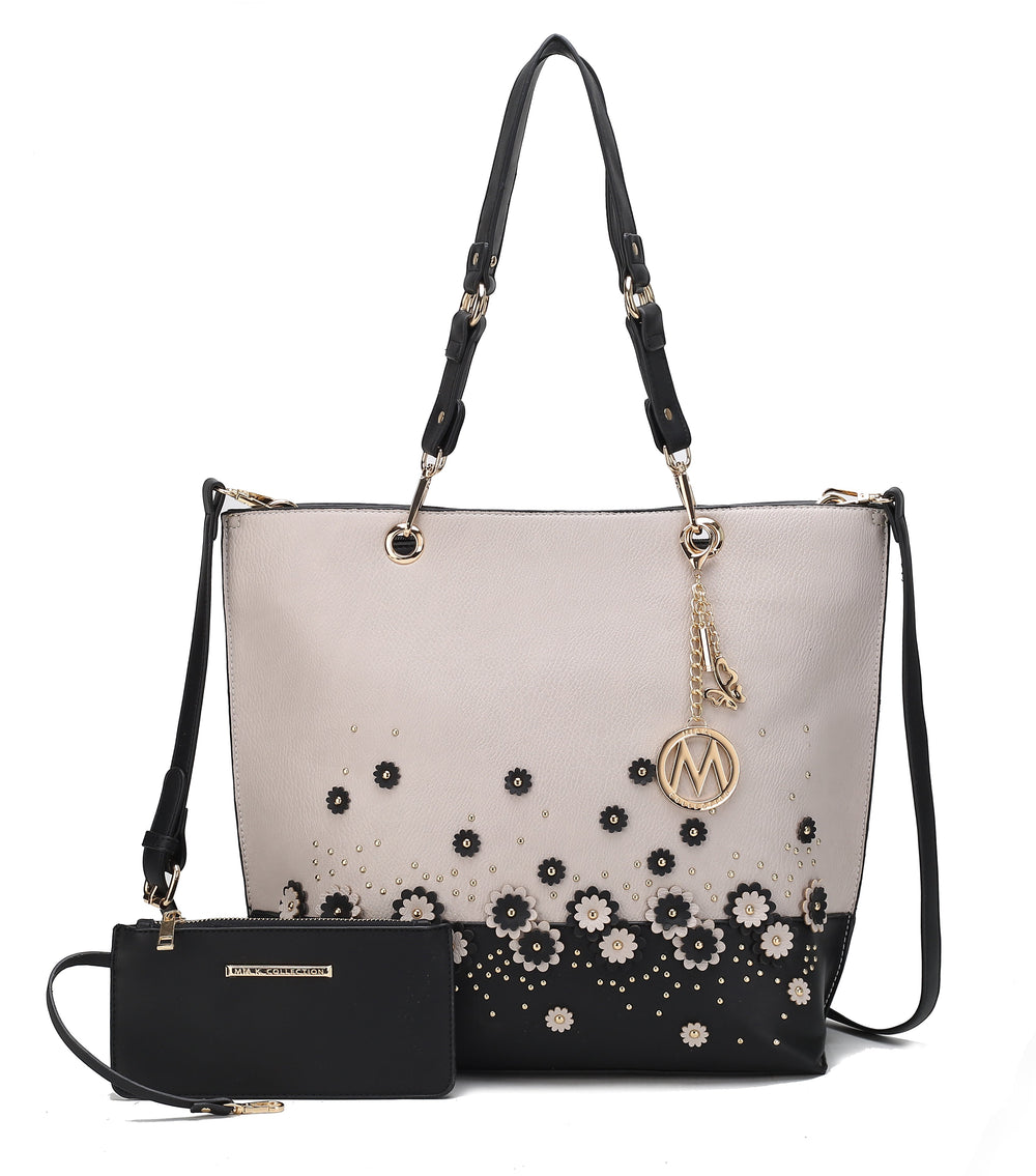 MKF Collection By Mia K Petra Tote Bag And Wristlet Set