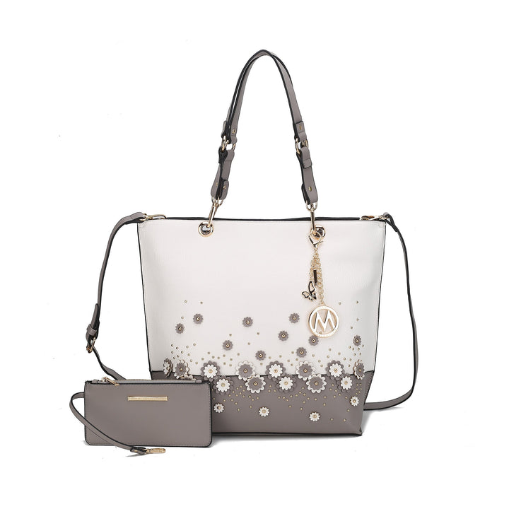 Black MKF Collection By Mia K Petra Tote Bag And Wristlet Set