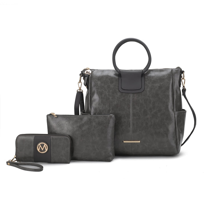 Pewter MKF Collection By Mia K Zori Tote And Set