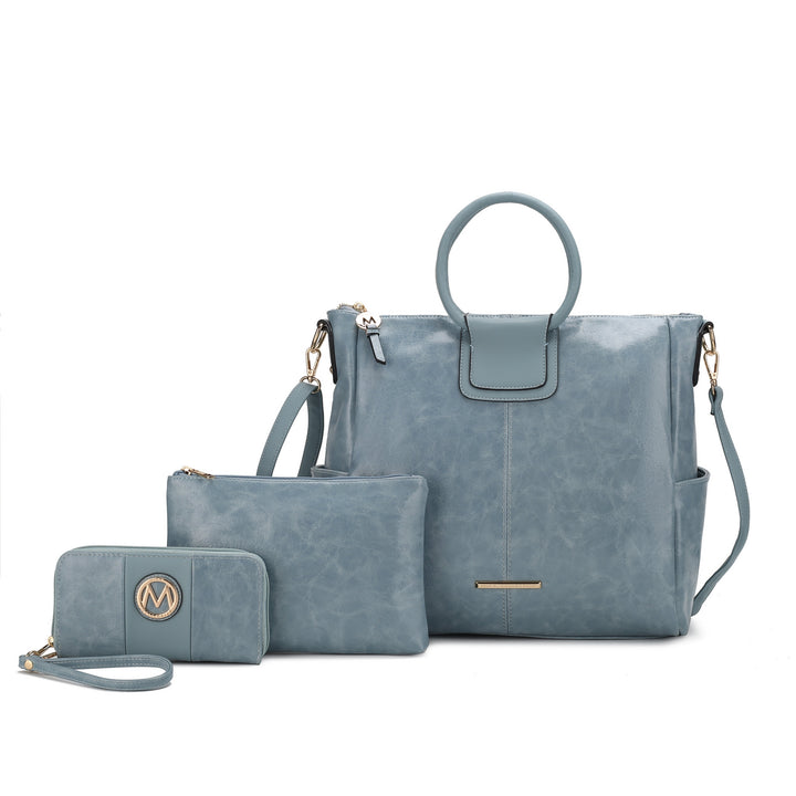 Denim Blue MKF Collection By Mia K Zori Tote And Set