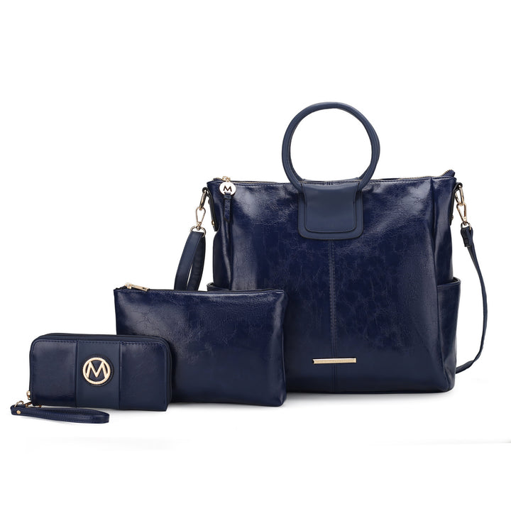 Taupe MKF Collection By Mia K Zori Tote And Set