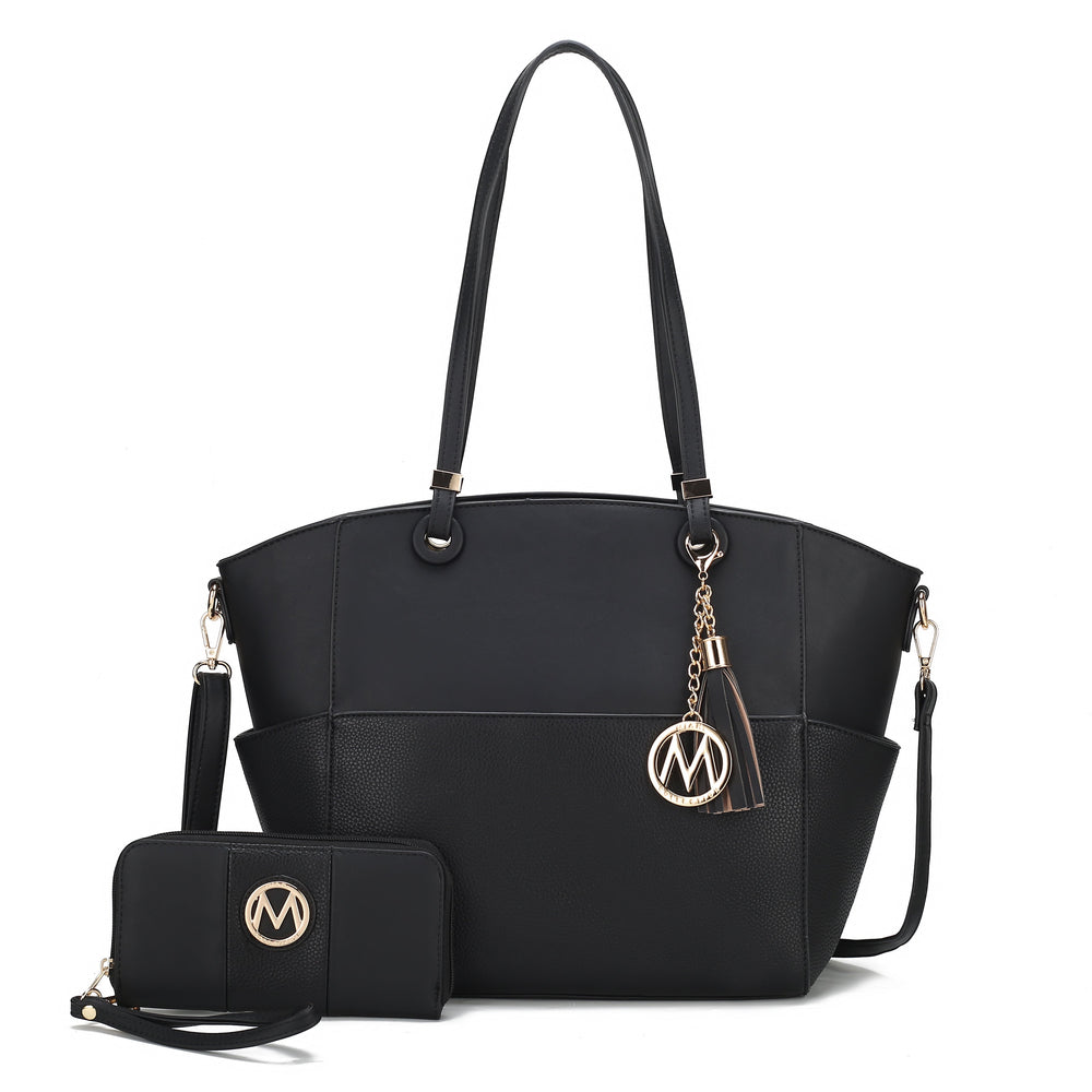 Olive MKF Collection By Mia K Prisha Tote Bag And Wallet Set