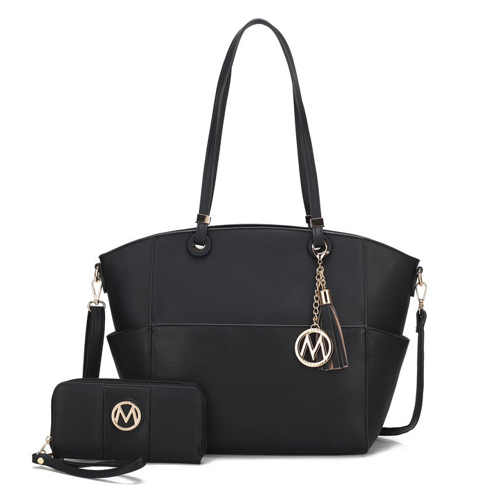 Olive MKF Collection By Mia K Prisha Tote Bag And Wallet Set