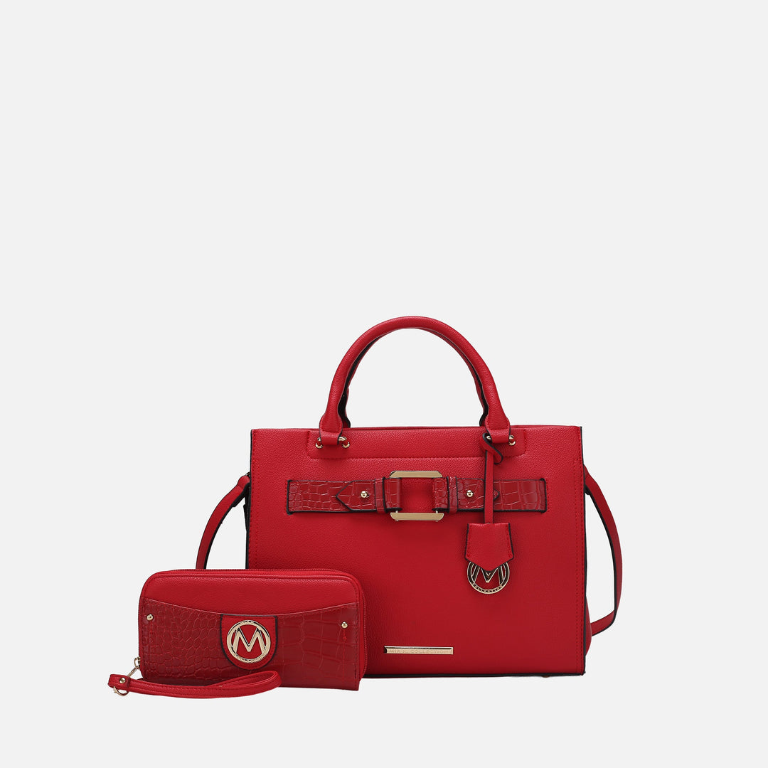 MKF Collection By Mia K Virginia Tote Bag And Wallet Set
