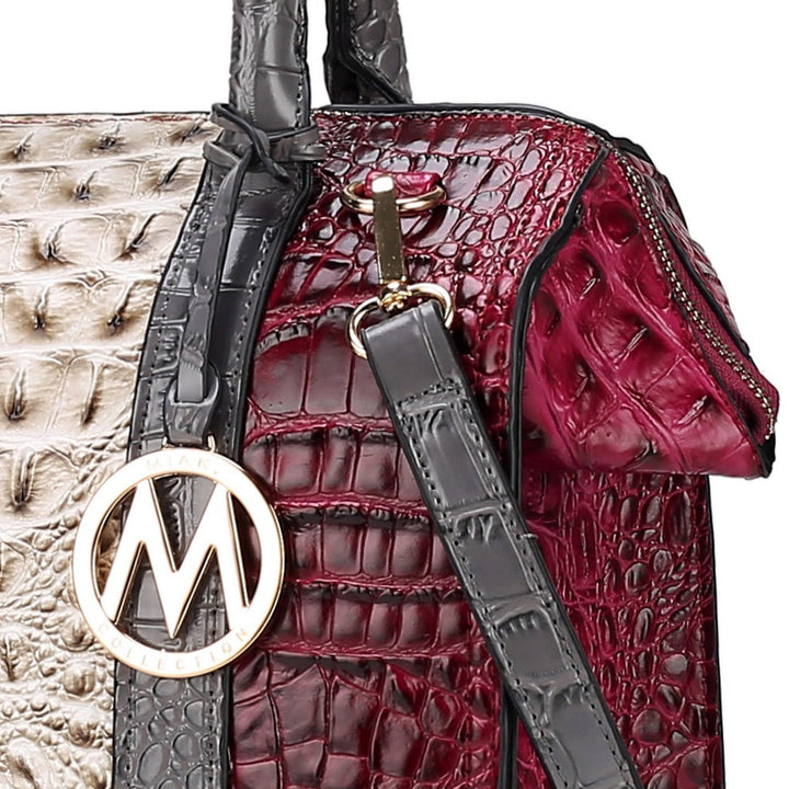 Croco Black MKF Collection By Mia K Ember Shoulder Bag