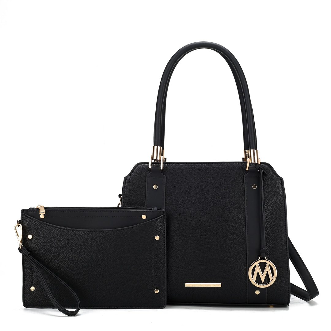 Pewter MKF Collection By Mia K Norah Shoulder Bag And Set