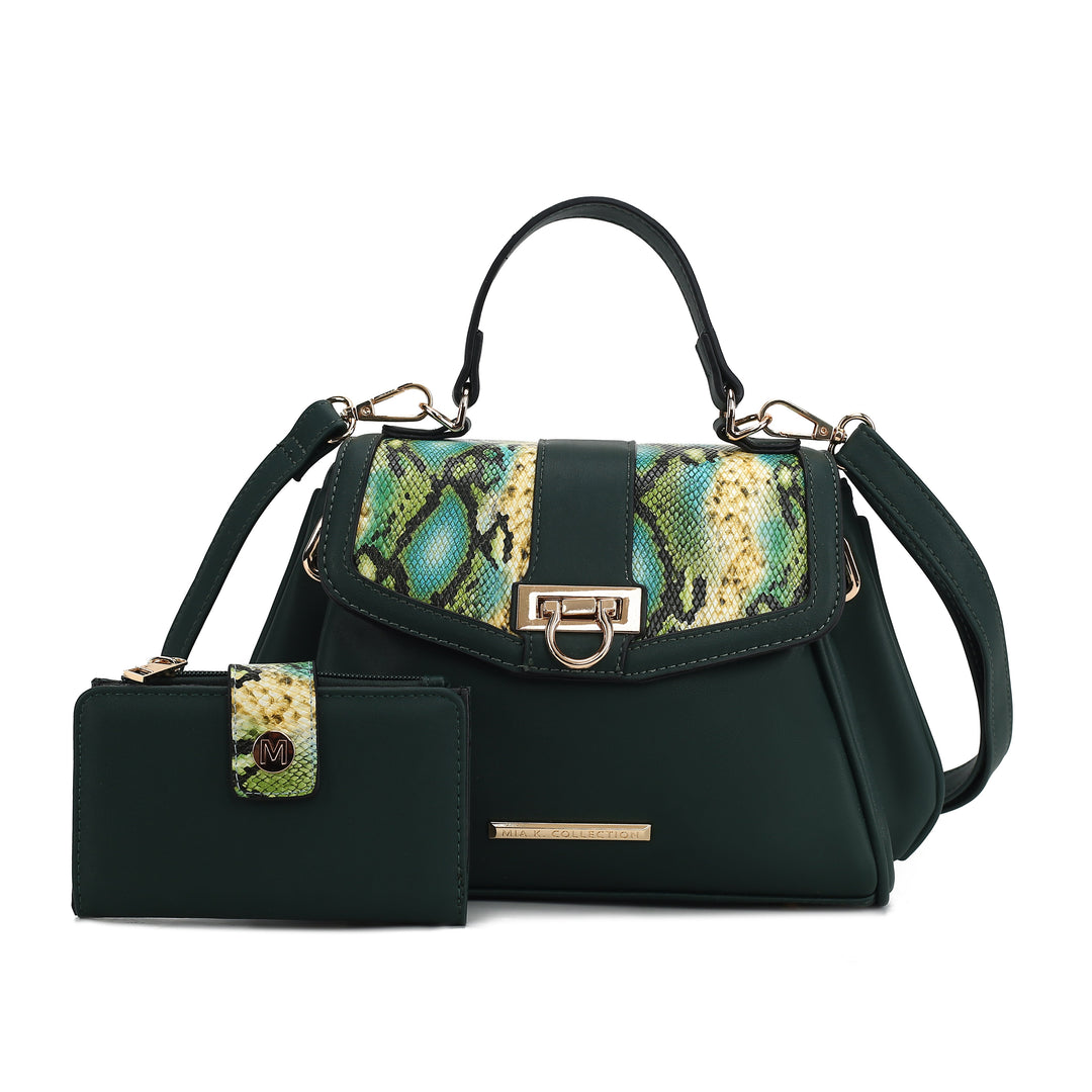 Charcoal Grey MKF Collection By Mia K Geny Shoulder Bag And Set