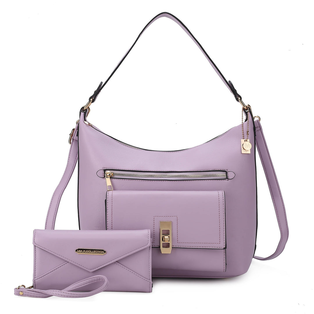 Light Grey MKF Collection By Mia K Clara Shoulder Bag And Set