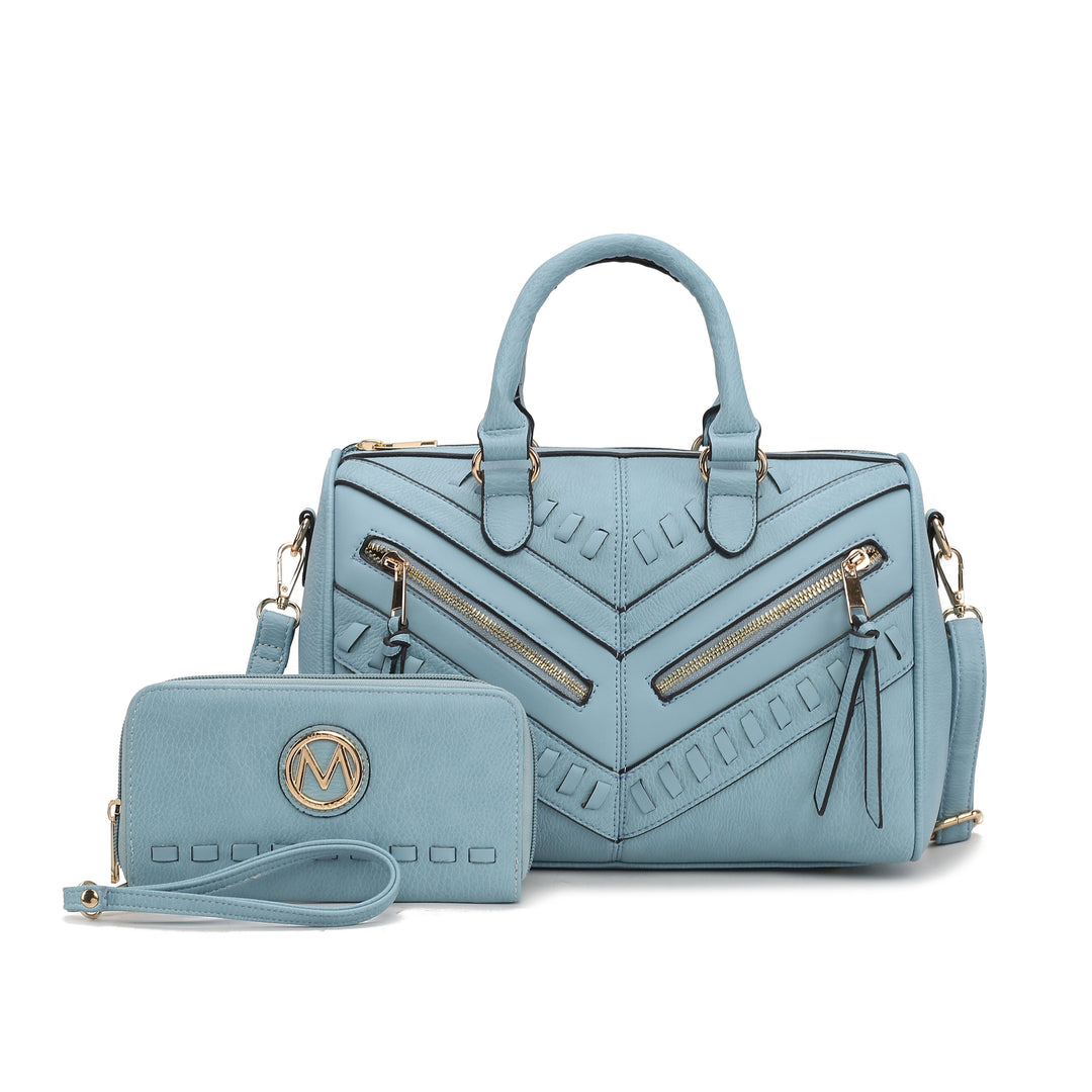 Pewter MKF Collection By Mia K Lara Shoulder Bag And Set