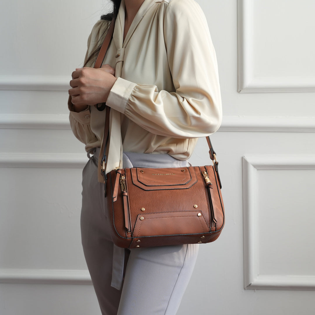 Brown MKF Collection By Mia K Noemi Shoulder Bag