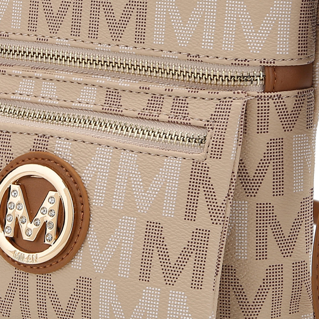 Taupe MKF Collection By Mia K Beatrice Signature Crossbody Bag