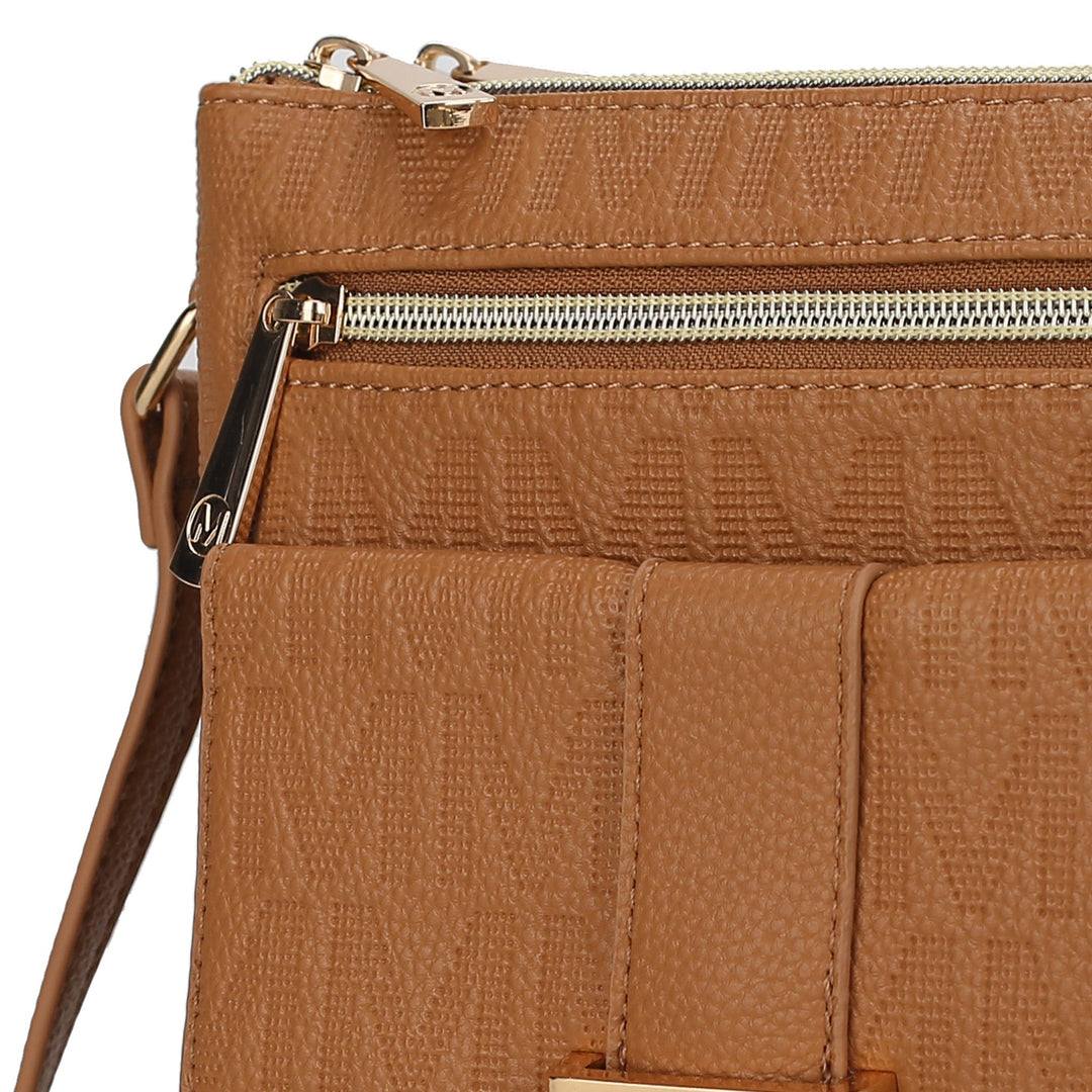 Grey MKF Collection By Mia K Janni Signature Crossbody Bag