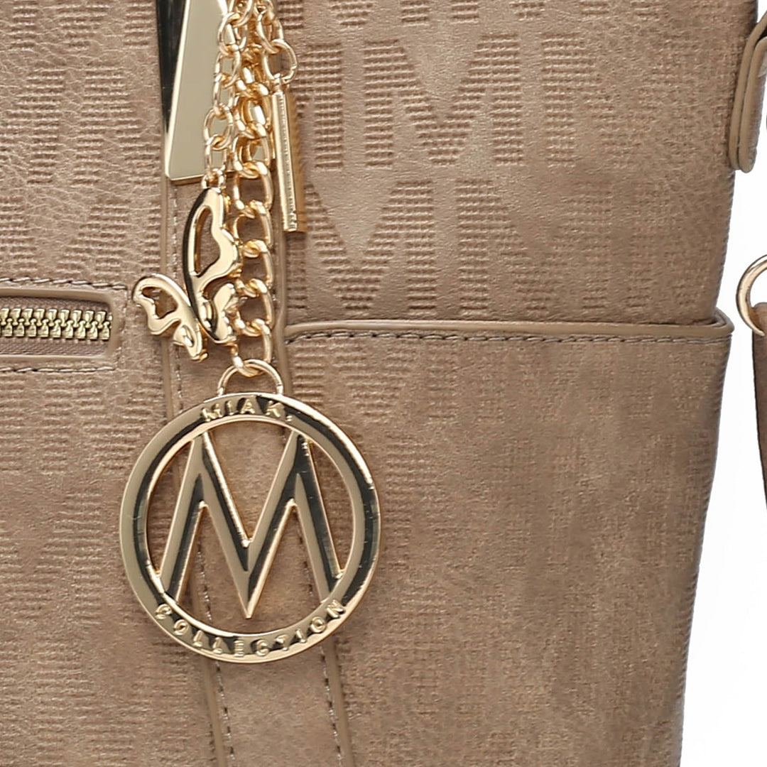 Gray MKF Collection By Mia K Hazel Signature Tote Bag