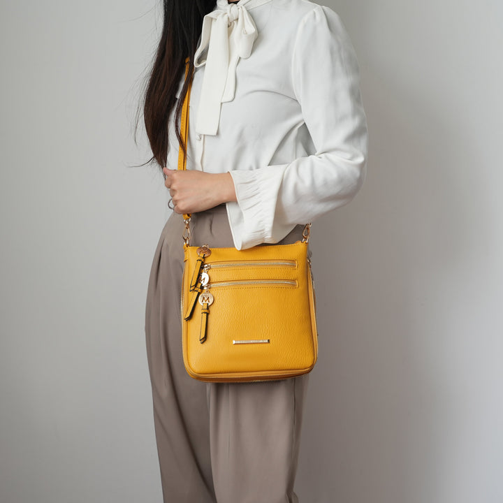 Black MKF Collection By Mia K Angelina Expandable Crossbody Bag