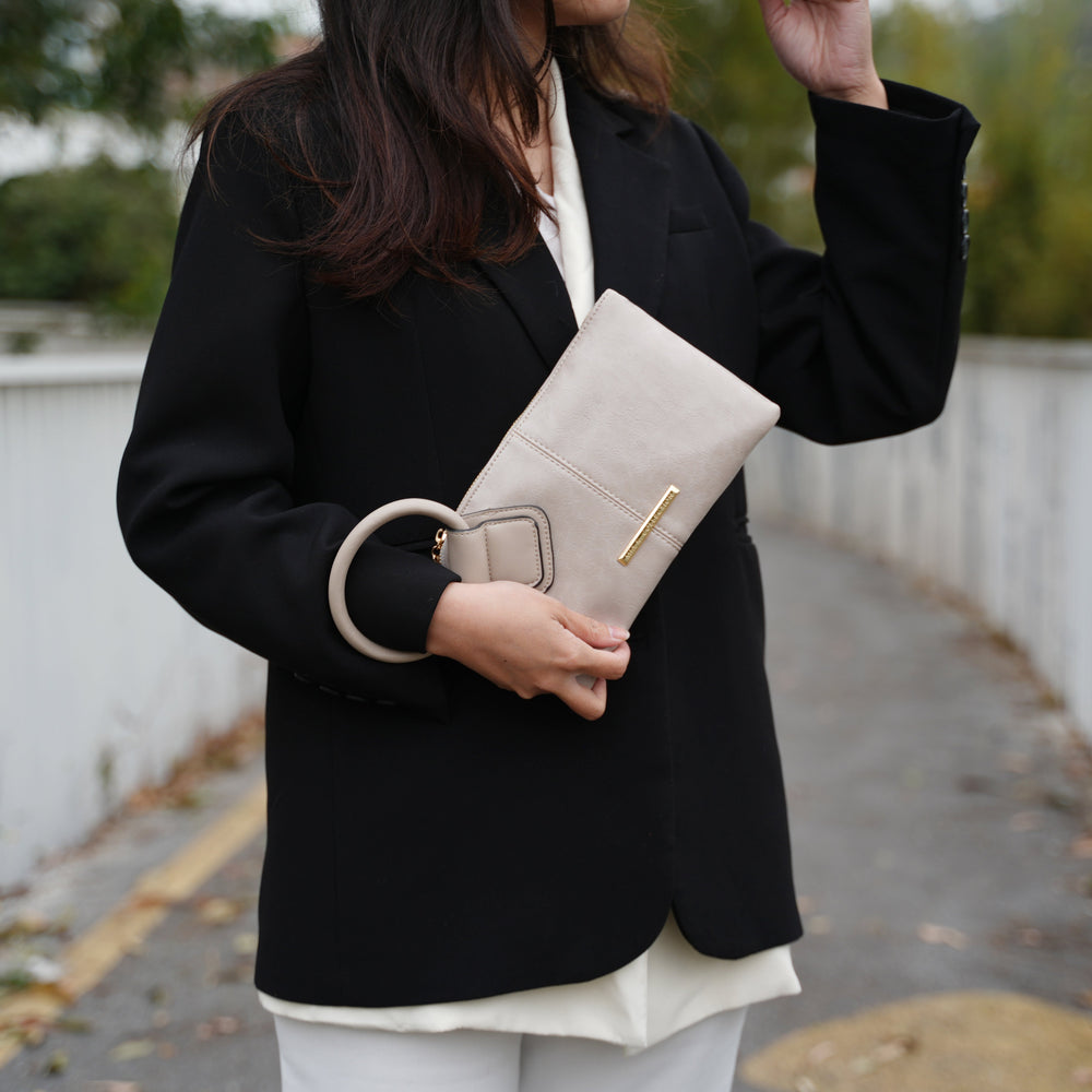 Cognac Brown MKF Collection By Mia K Simone Clutch Wristlet