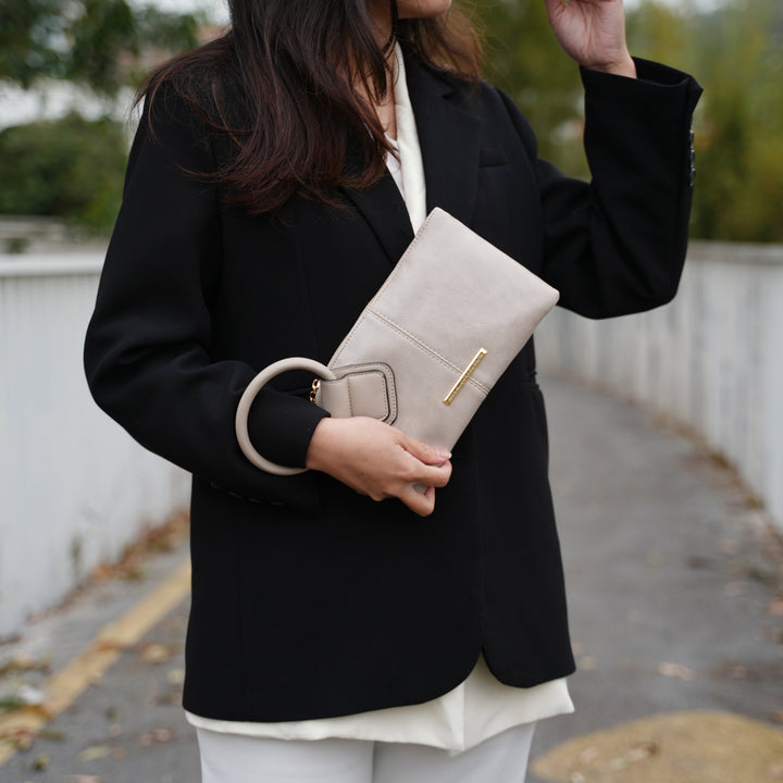 Cognac Brown MKF Collection By Mia K Simone Clutch Wristlet