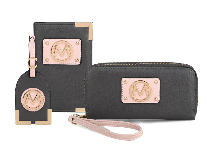 Light Blue MKF Collection By Mia K Darla Wallet And Travel Set