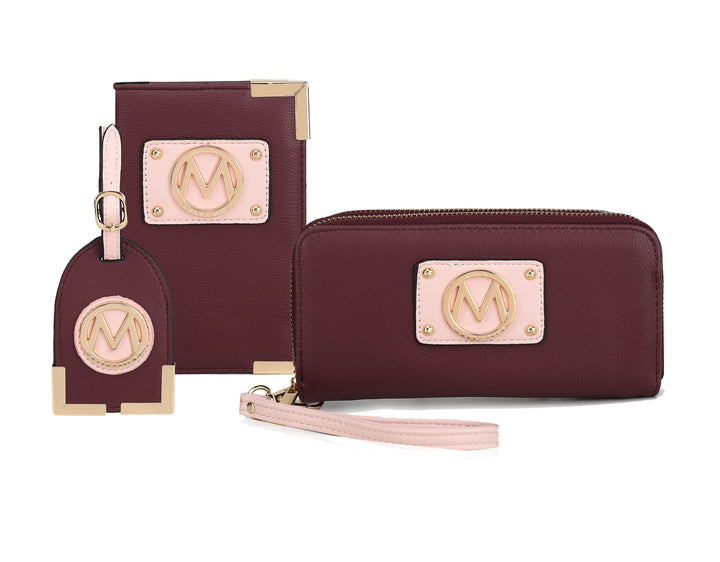 Wine MKF Collection By Mia K Darla Wallet And Travel Set
