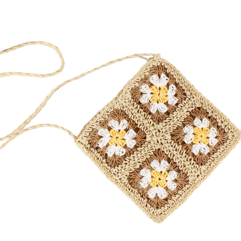 Eliza Crochet Straw Crossbody 1